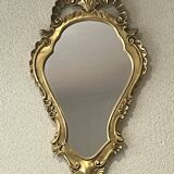 Baroque mirror in wood and gilded stucco in Louis XV style - 37 x 64 cm