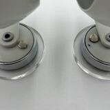 Ensemble de lampes eyeball en métal et plexiglas space age années 70