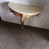 Italian golden and marble console table, 1950