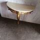 Italian golden and marble console table, 1950