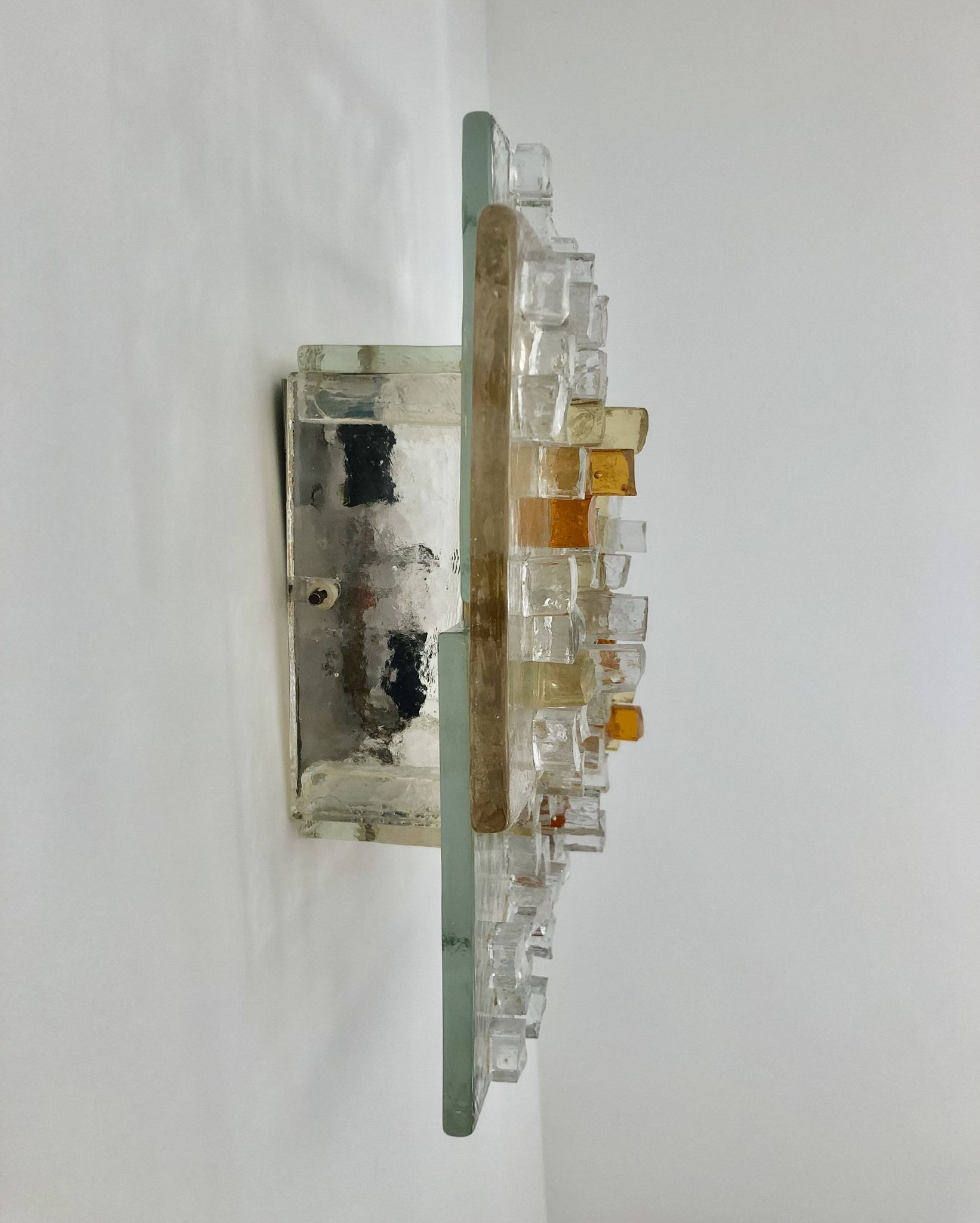Murano glass wall lamp by Albano Poli for Poliarte, Italy 1970s