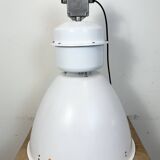 Large White Enamel Industrial Factory Lamp from Elektrosvit, 1990s