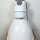 Large White Enamel Industrial Factory Lamp from Elektrosvit, 1990s
