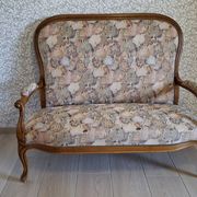 Banquette Voltaire 2 places – belle structure en bois – à repersonnaliser