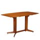 1960s vintage table in teak and beech, restored, Italy.
