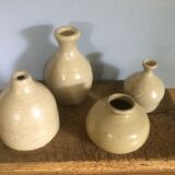 Set of 4 sandstone 70's vases