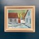 Original Swedish Oil on Canvas – "Vinter Kväll Viks" by Albert Krüger (1885–1965) – Signed – 1945 – Vintage and Framed