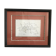 Framed drawing by Jean Fabius Henrion, year 92