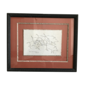 Framed drawing by Jean Fabius Henrion, year 92