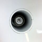 Industrial grey enamel ceiling lamp from Elektrosvit, 1950s