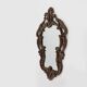 Baroque Mirror with Hand Carved Oak Ornated Frame, France 1950s