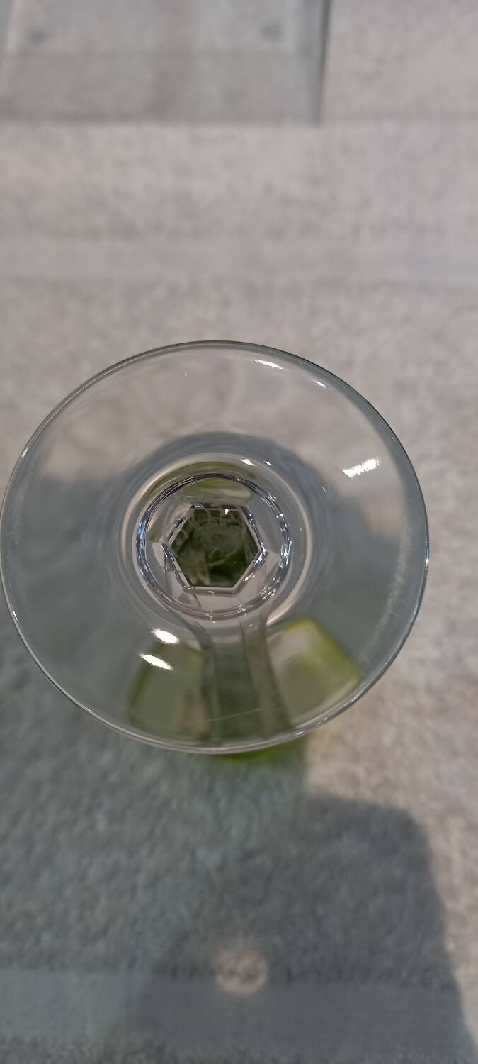 Baccarat Genova Double Chartreuse Green Crystal Liqueur Glass