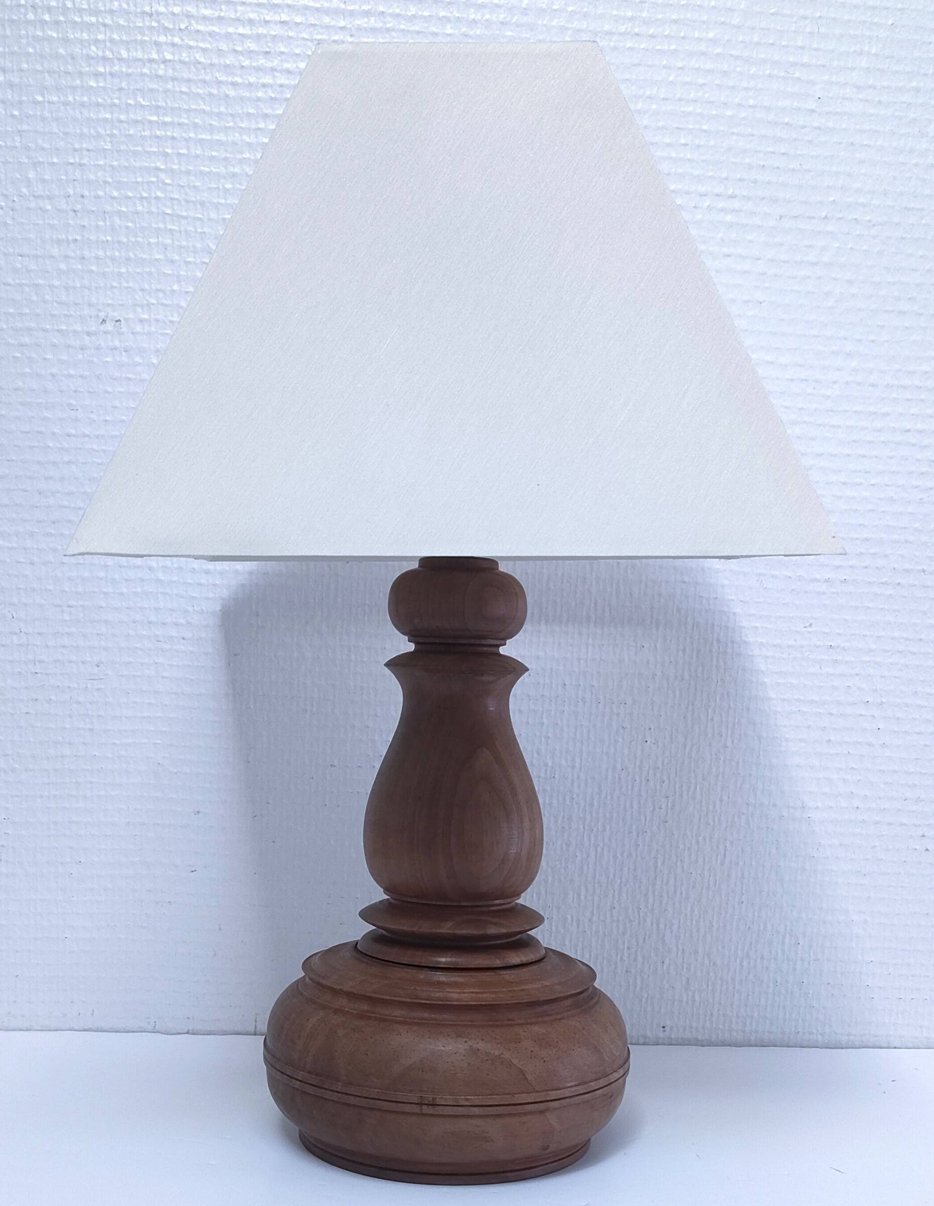 Vintage turned solid wood lamp base