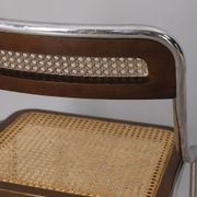 Set of 3 Vintage 1970s Chairs in Metal and Vienna Straw, Italian Design