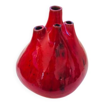 Belgian pottery spout vase by Hugria, 1960s