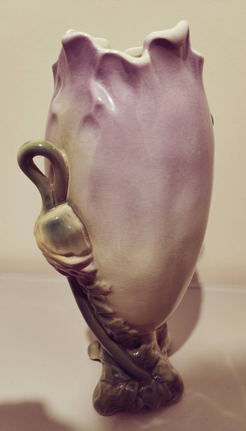 Art Nouveau vase in Lunéville earthenware
