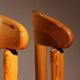 Six Dining Chairs in Pine Wood | Italy 1980s