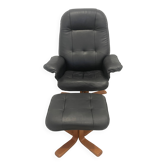 Vintage leather armchair, relaxing