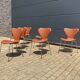 Fritz Hansen series 7 Vlinderstoelen in Cognac leather NIEUW!!
