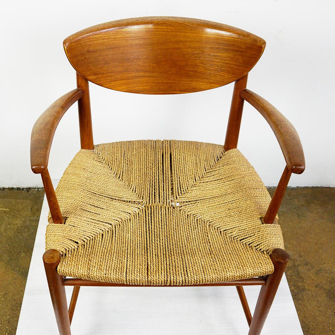 Pair of teak armchairs model 317 by Peter Hvidt for Soborg Mobler Denmark