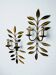 Pair of floral gilded Florentine wall sconces, large mid-century design, Italy 1960s