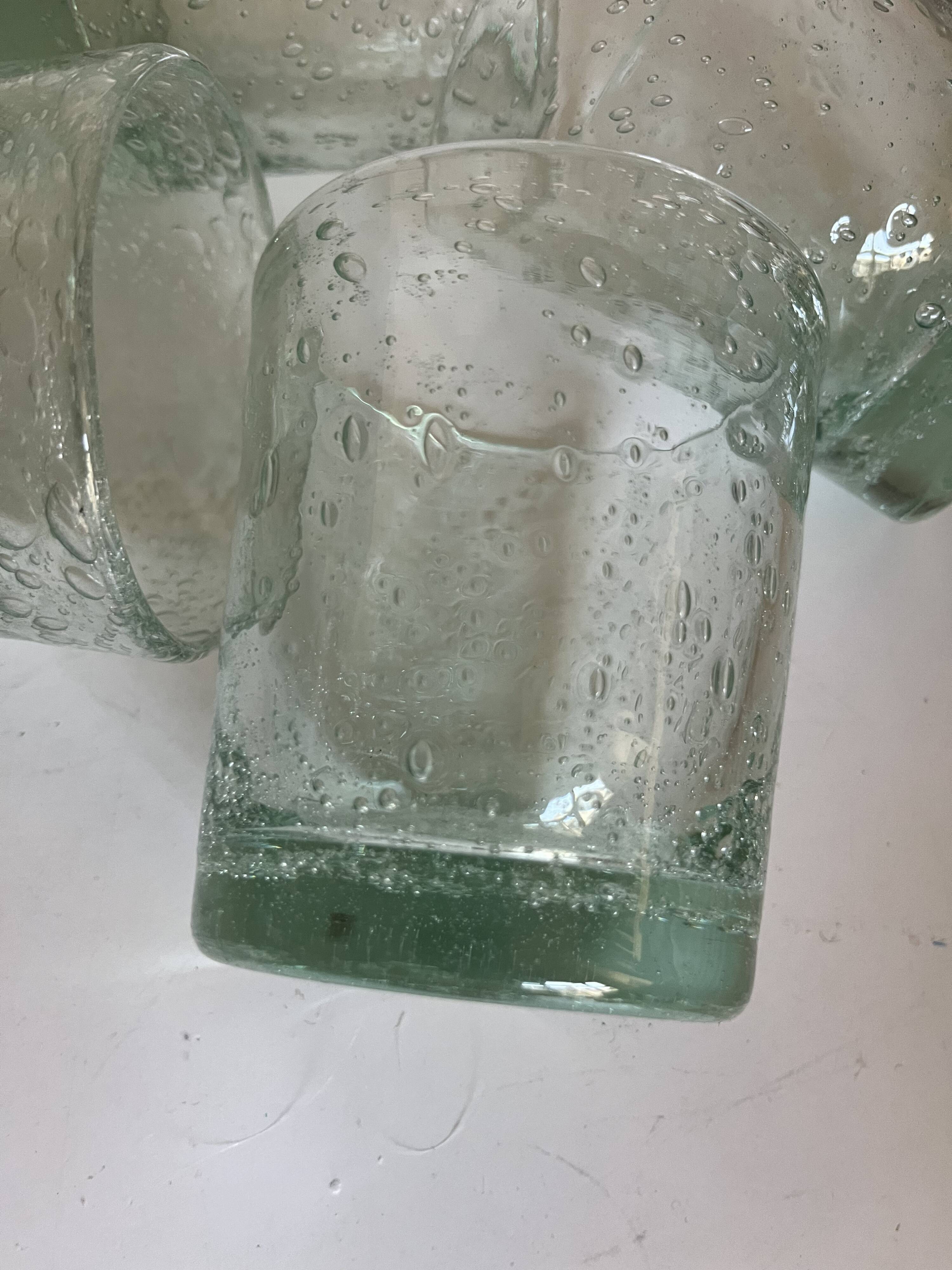 Set of 4 Biot XXL 1960 green Aqua tumblers.