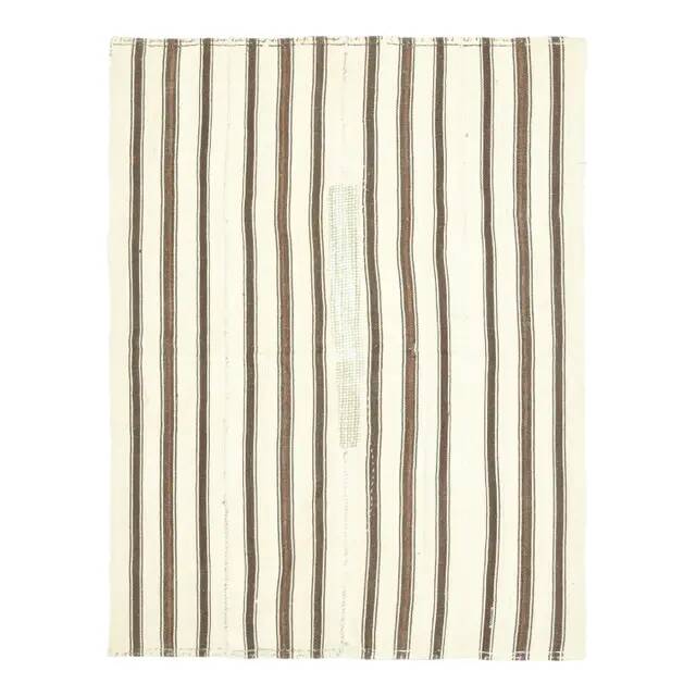 1970s Vintage Turkish Oushak Handmade Wool Cotton Beige Area Rug 150x194