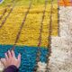 Multicoloured handmade wool Berber rug – 162 × 257 cm
