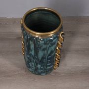 Large 1950s vintage decorated ceramic vase, Italian design