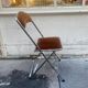 Chrome folding chair - velvet fabric, 1970