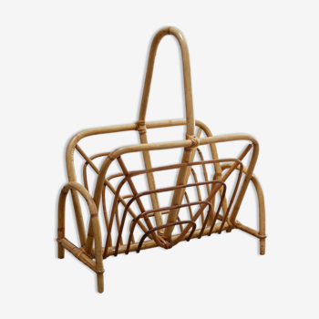 Vintage rattan magazine holders