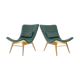 1960s Pair of Miroslav Navratil Shell Lounge Chairs, Czechoslovakia