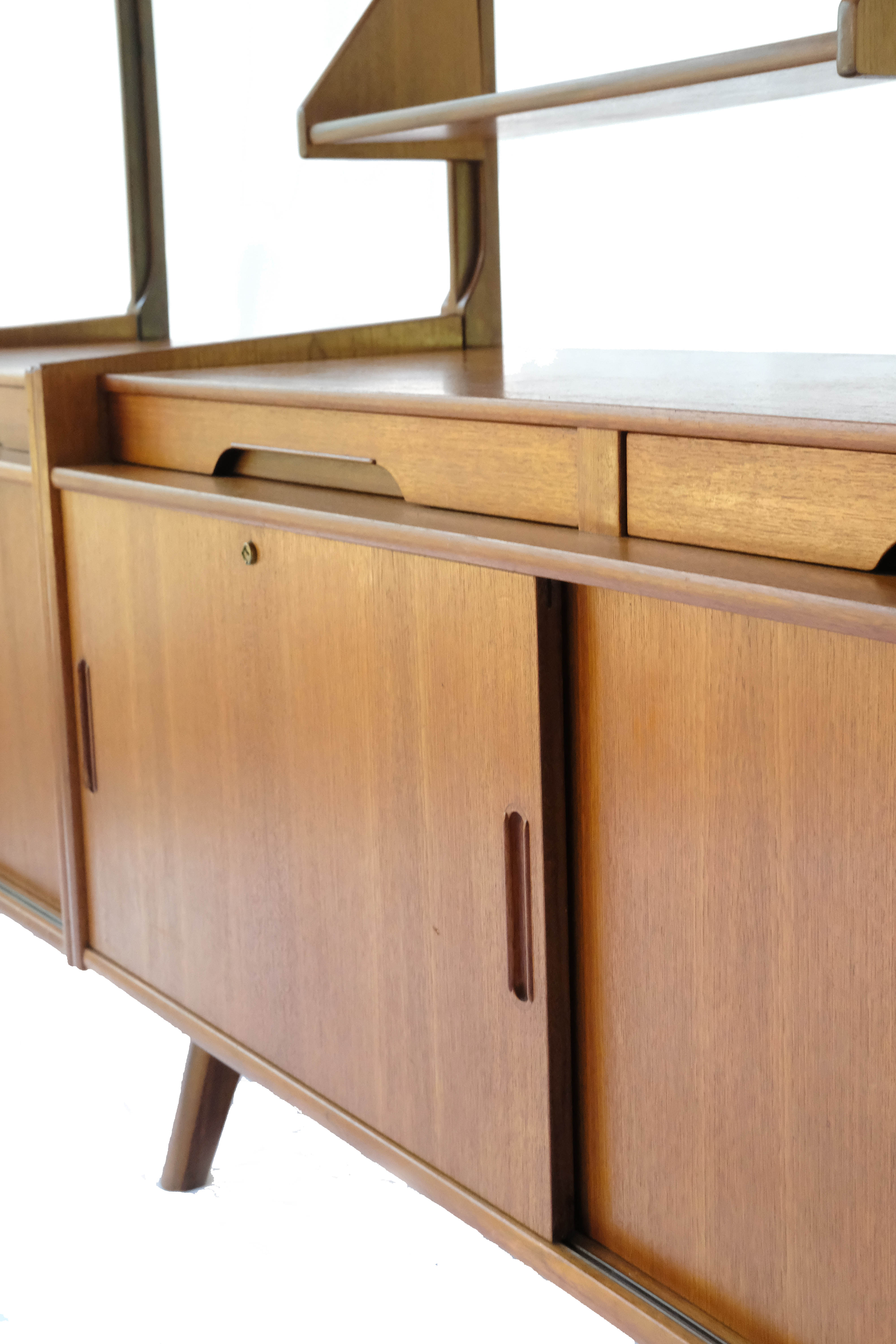Wall unit, 3 Modules, System 'Libra' by Karl Edvard Korseth for Aandal Mobler, Norway 1960's