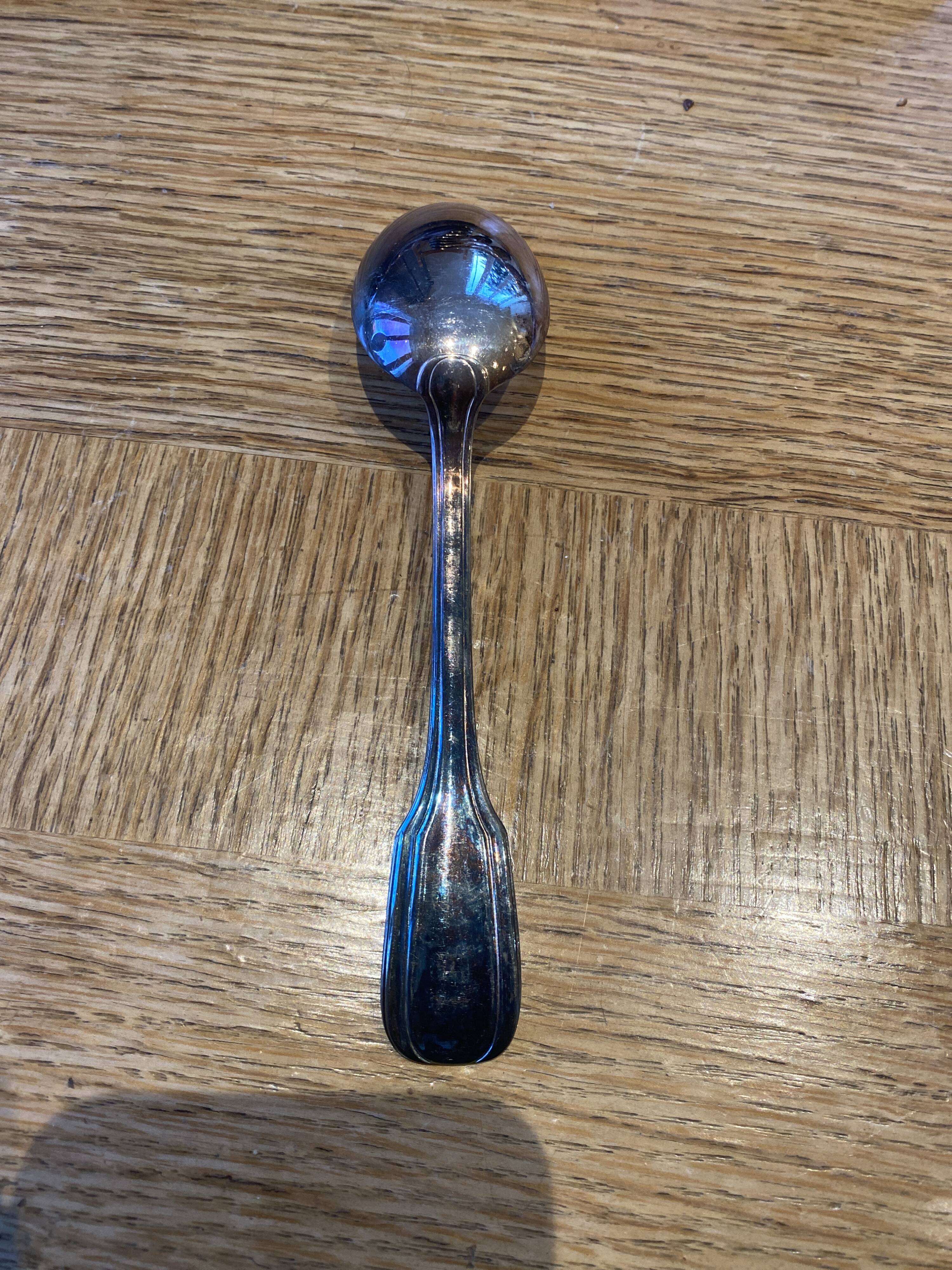 12 silver-plated dessert spoons