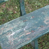 Wood and iron garden bench