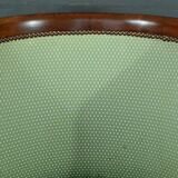 Mahogany Gondola Armchair, Empire Style – 19th Century