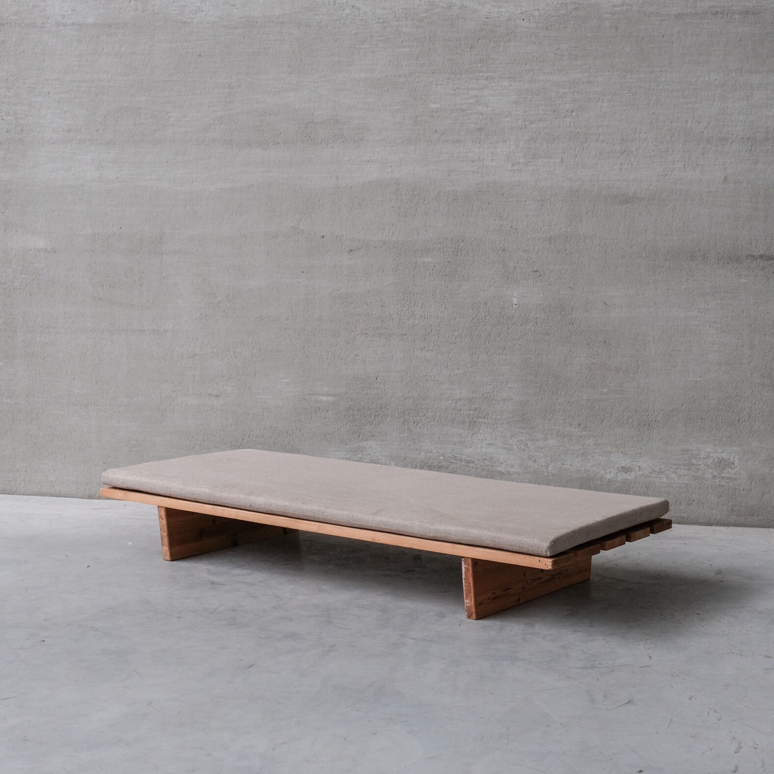 Danish Mid-Century Slatted Pine Day Bed (2 available)