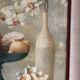 Oil on canvas Flowers and shells F. De Villeneuve