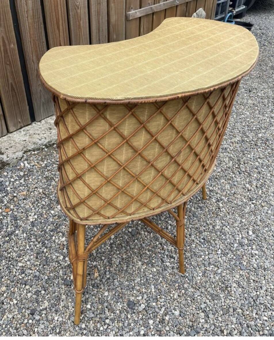 Bamboo tiki bar and bamboo rattan