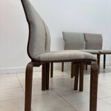 Nesting walnut chairs, Sauder designare, 1960s, USA