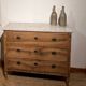 Antique solid wood and marble commode