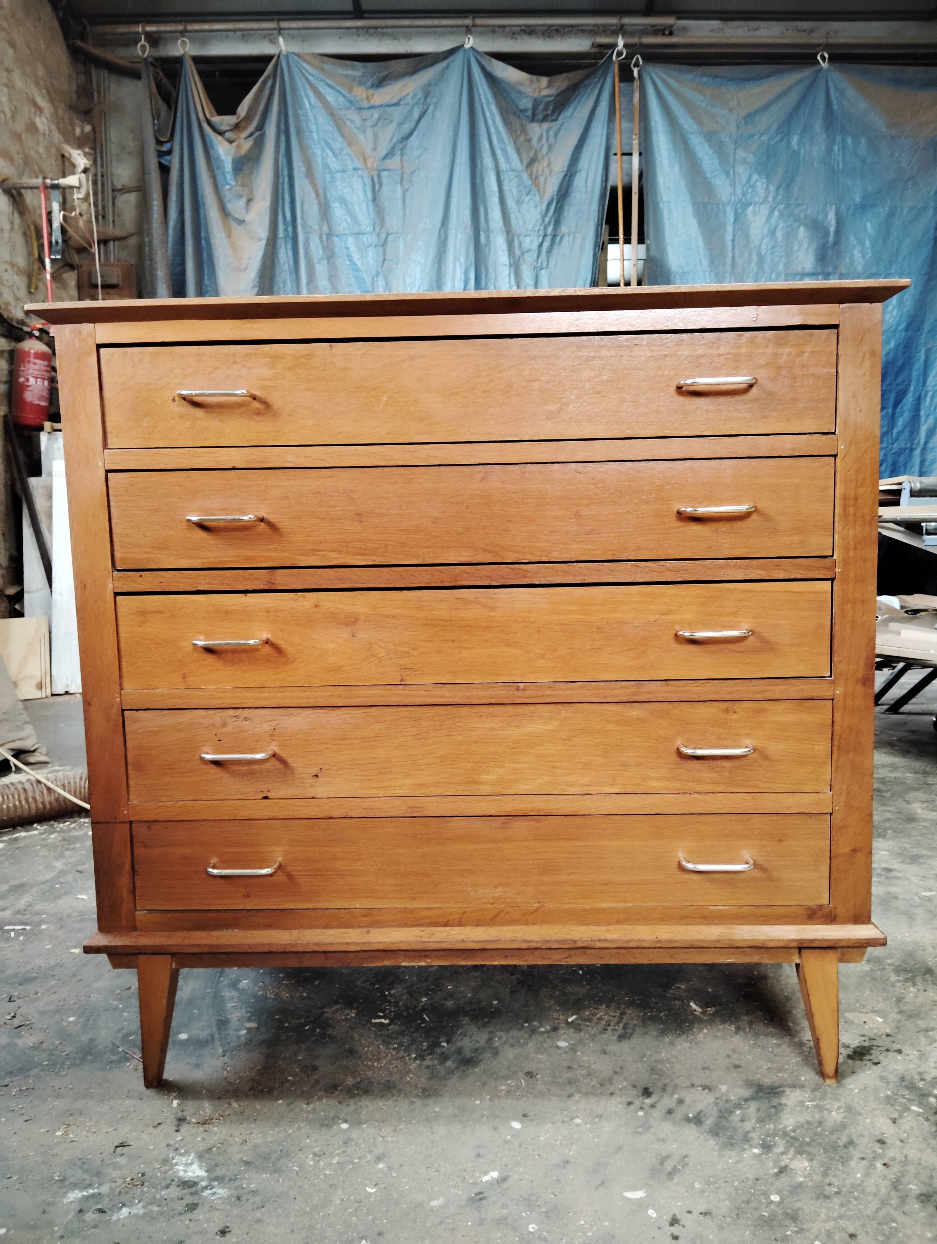 Commode vintage 50s pieds compas