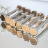 Vintage chrome-plated metal knife holder, 1970s