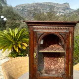 Small display cabinet to place in carved solid oak, 19th century.
