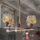 Vintage pendant light, Oberglass Austria glass pendant light, Murano style