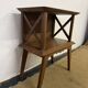 Bedside table with lattices, vintage compass legs