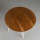 Round table in metal and wood, France, circa 1950