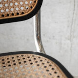 Set of 4 black cesca B32 chairs by Marcel Breuer