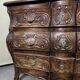 Curved tomb chest in the Provençal Louis XV style made of solid wood.