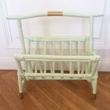 Magazine rack Wicker 'Mint & Gold'